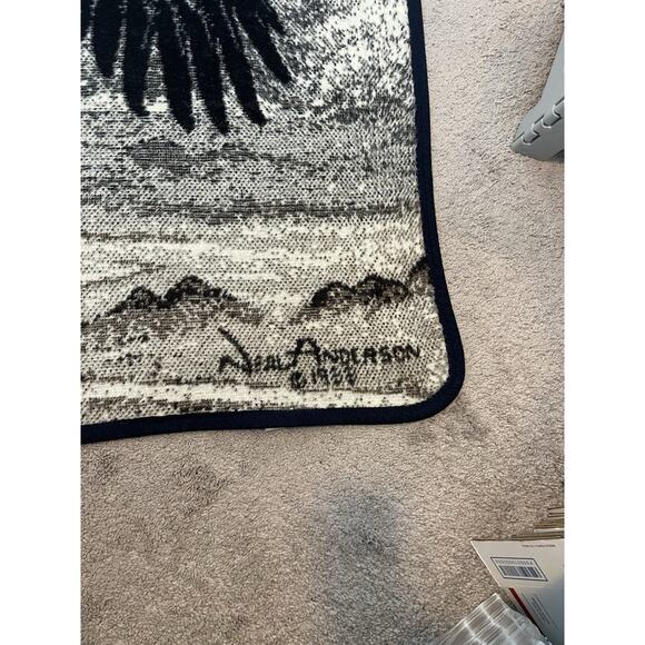 VTG Earth Ragz Bald Eagle Woven Blanket Throw Southwestern Cabin Lodge Americana - Picture 3 of 7